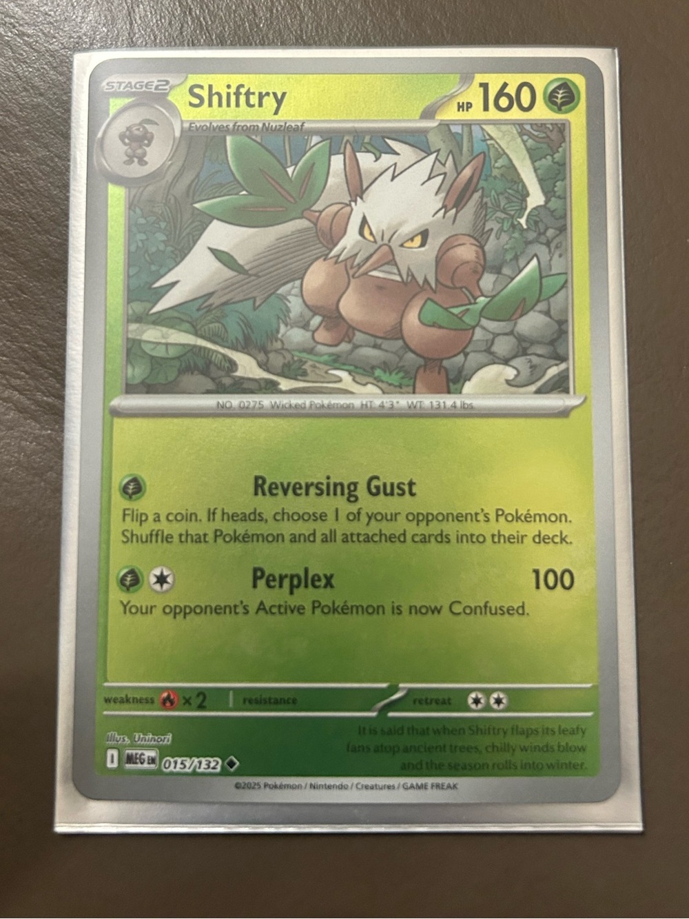 POKÉMON Shiftry (015/132) RARE HOLO-2025yr/in a International Sleeve